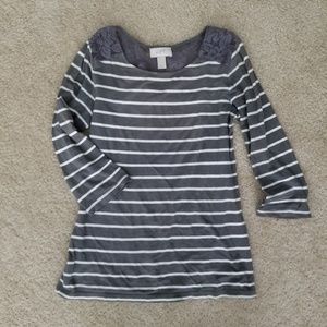 Loft Striped Lace blouse